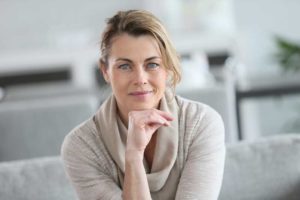 dental patient smiling after her laser resurfacing treatment
