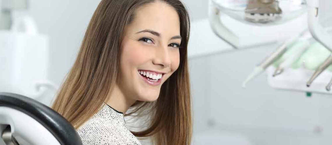dental patient after her wisdom teeth were removed